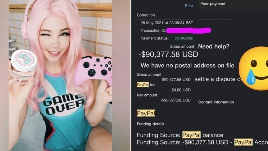 Belle Delphine recupera 90.000 dólares tras años de disputa con PayPal - noticia sobre Belle Delphine
